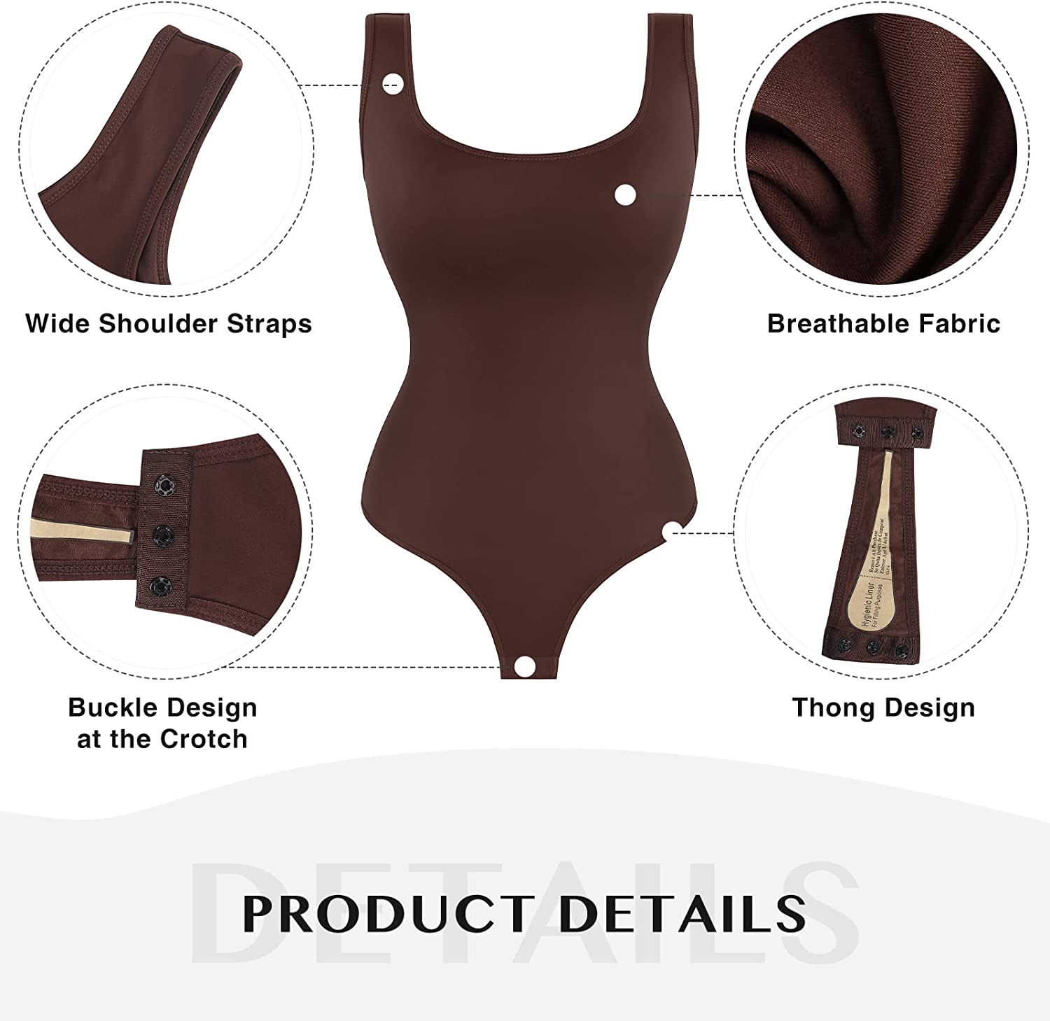 FeelinGirl Bodysuit for Women Tummy Control Seamless Fashion Thong Tops Short/Half/Short Puff/Long Puff Sleeve - Image 3